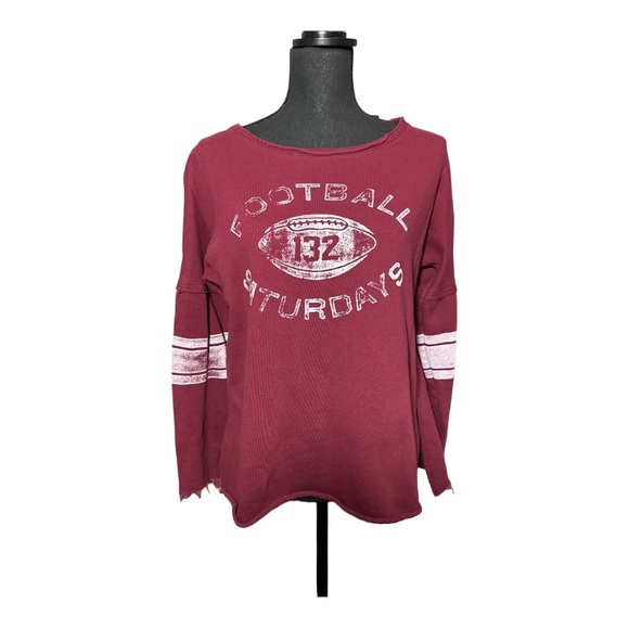 Crown & Ivy Football Saturday Sweatshirt. Size Large Vintage Inspired - Picture 1 of 6